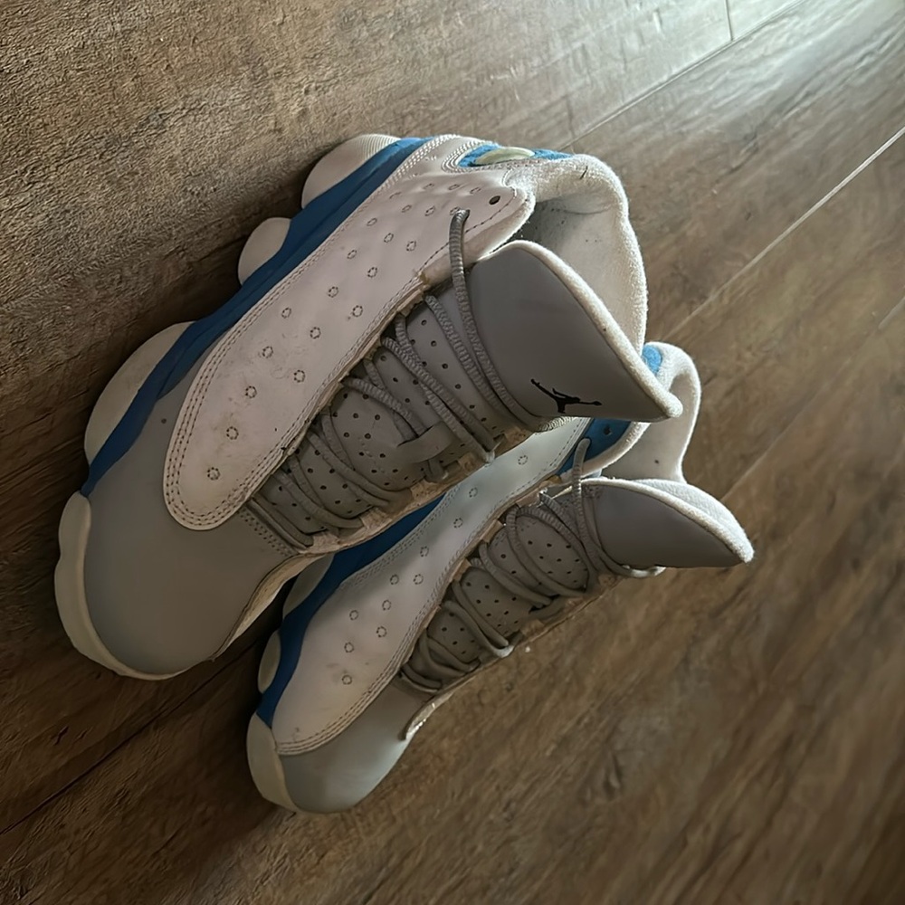 Blue and White Jordans